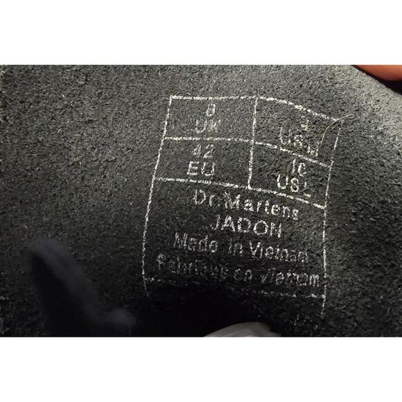 Dr. Martens Jadon Black Leather Boots Side Zip Platform Combat Mens 9/Womens 10 - Picture 10 of 10